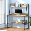 Computer Desk Bookshelf Storage 100CM Oak