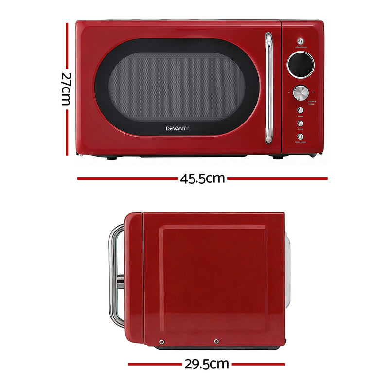 Devanti 20L Microwave Oven 700W – Red
