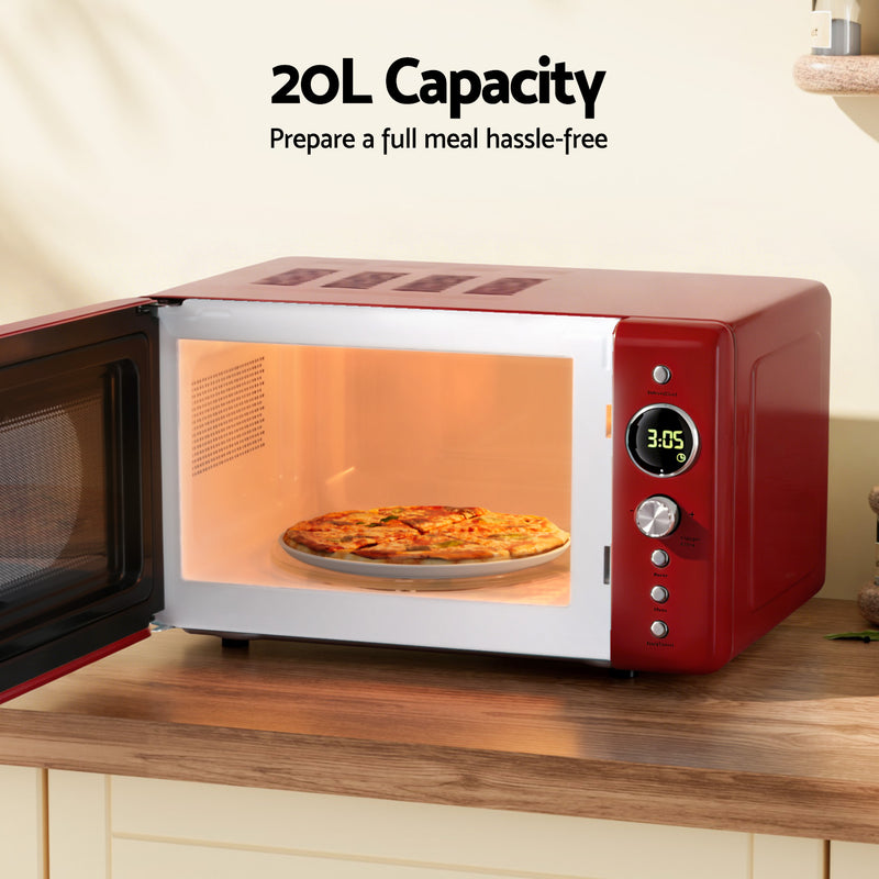 Devanti 20L Microwave Oven 700W – Red