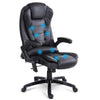 8-Point Massage Office Chair Heated Seat Recliner PU Black