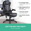 8-Point Massage Office Chair Heated Seat Recliner PU Black