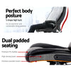 8-Point Massage Office Chair Heated Seat Recliner PU Black