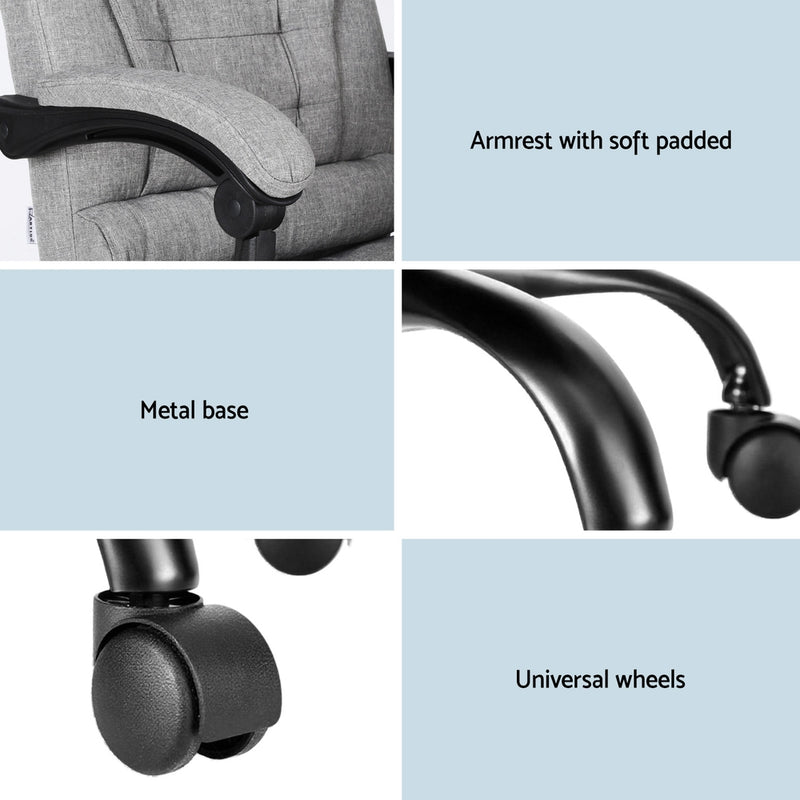 Executive Office Chair – 4-Point Massage, Adjustable Ergonomic Recline