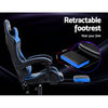 Blue Gaming Office Recliner Chair with Footrest
