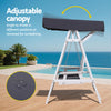 Gardeon Outdoor Wooden Swing Bench with Canopy & Cushions