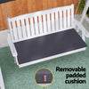 Gardeon Outdoor Wooden Swing Bench with Canopy & Cushions