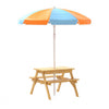 Keezi Kids Picnic Table with Umbrella & Sand Pit