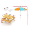 Keezi Kids Picnic Table with Umbrella & Sand Pit