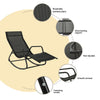 Gardeon Outdoor Rocking Sun Lounge Chair