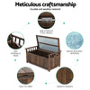 Garden Outdoor Storage Bench Box – Wooden Garden Patio Furniture (Charcoal)