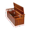 Gardeon Outdoor Storage Bench Box 129cm – Natural Wood