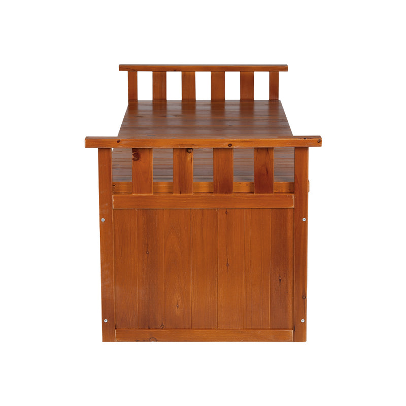 Gardeon Outdoor Storage Bench Box 129cm – Natural Wood