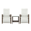 Gardeon 3PC Outdoor Recliner Bistro Set Wicker