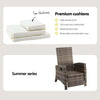 Gardeon 3PC Outdoor Recliner Bistro Set Wicker