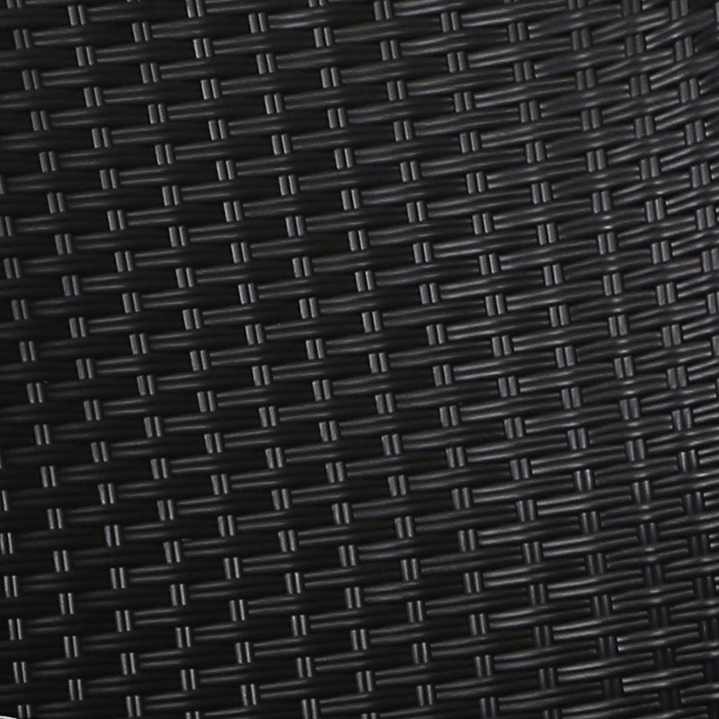 Gardeon 3PC Wicker Recliner Set with Table – Adjustable Black