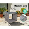 Gardeon 5-Piece Outdoor Recliner Set – Grey Wicker