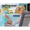 Gardeon 5-Piece Outdoor Recliner Set – Grey Wicker