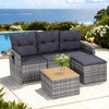 Gardeon 5-Piece Outdoor Sofa Set – Grey Rattan