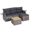 Gardeon 5-Piece Outdoor Sofa Set – Grey Rattan