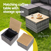 Gardeon 5-Piece Outdoor Sofa Set – Grey Rattan