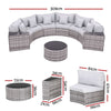 Gardeon 9-Piece 6 Seater Outdoor Rattan Sofa & Dining Set