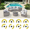 Gardeon 9-Piece 6 Seater Outdoor Rattan Sofa & Dining Set
