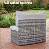 Gardeon 9-Piece 6 Seater Outdoor Rattan Sofa & Dining Set
