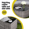 Gardeon 9-Piece 6 Seater Outdoor Rattan Sofa & Dining Set
