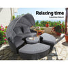Gardeon Wicker Sun Lounge Day Bed – Black