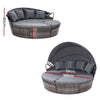 Gardeon Wicker Sun Lounge Day Bed – Grey