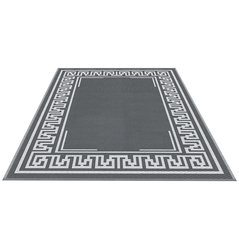 Outdoor Rug 152x244cm Reversible Greek Key Mat