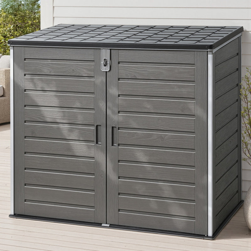 Gardeon 1170L Outdoor Storage Box – Lockable Grey