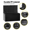 Garden Outdoor Storage Box – 680L Lockable Container & Bench (All Black)