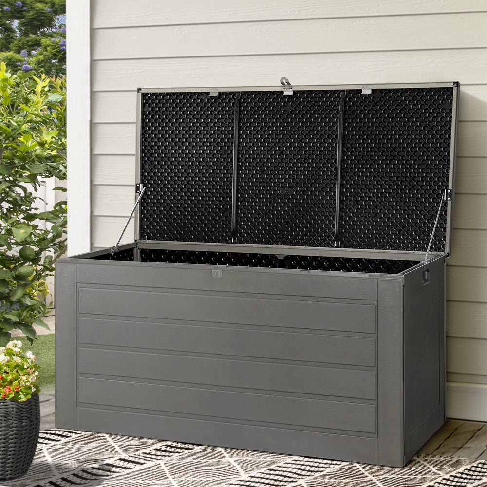 Gardeon 680L Outdoor Storage Box – Lockable Black