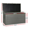 Gardeon 680L Outdoor Storage Box – Lockable Black