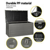 Gardeon 680L Outdoor Storage Box – Lockable Black