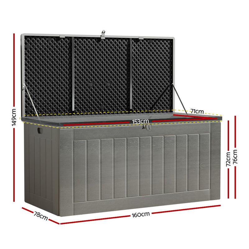 Gardeon Outdoor Storage Box 830L Lockable Garden Bench
