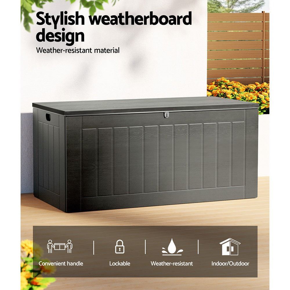 Gardeon Outdoor Storage Box 830L Lockable Garden Bench