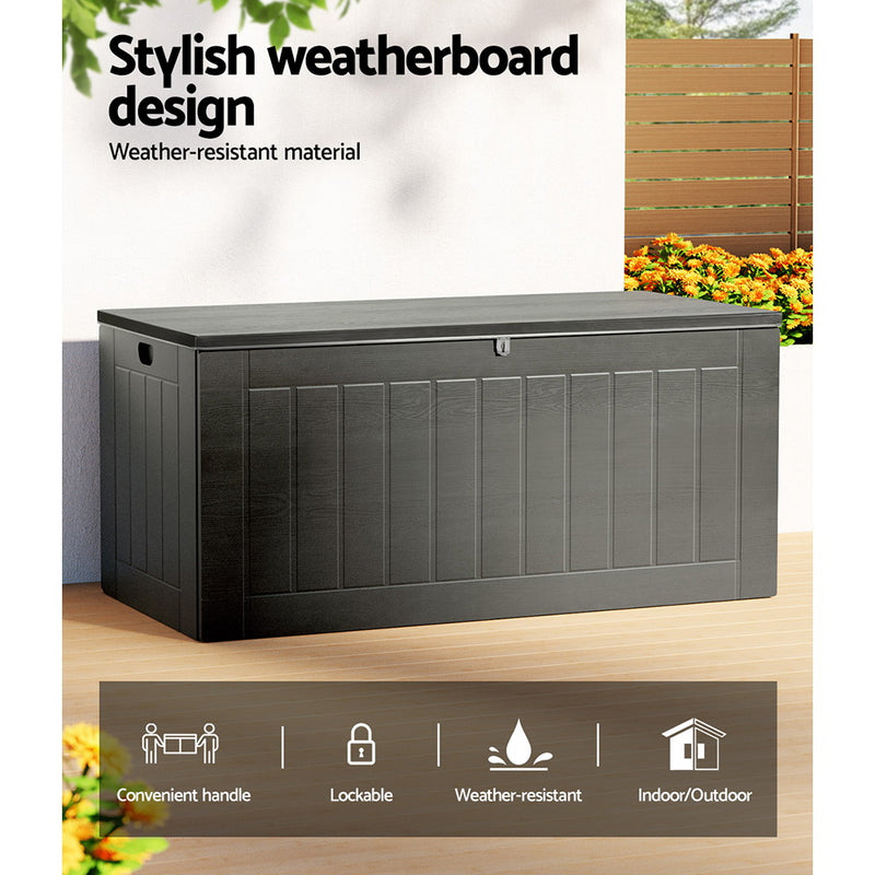 Gardeon Outdoor Storage Box 830L Lockable Garden Bench