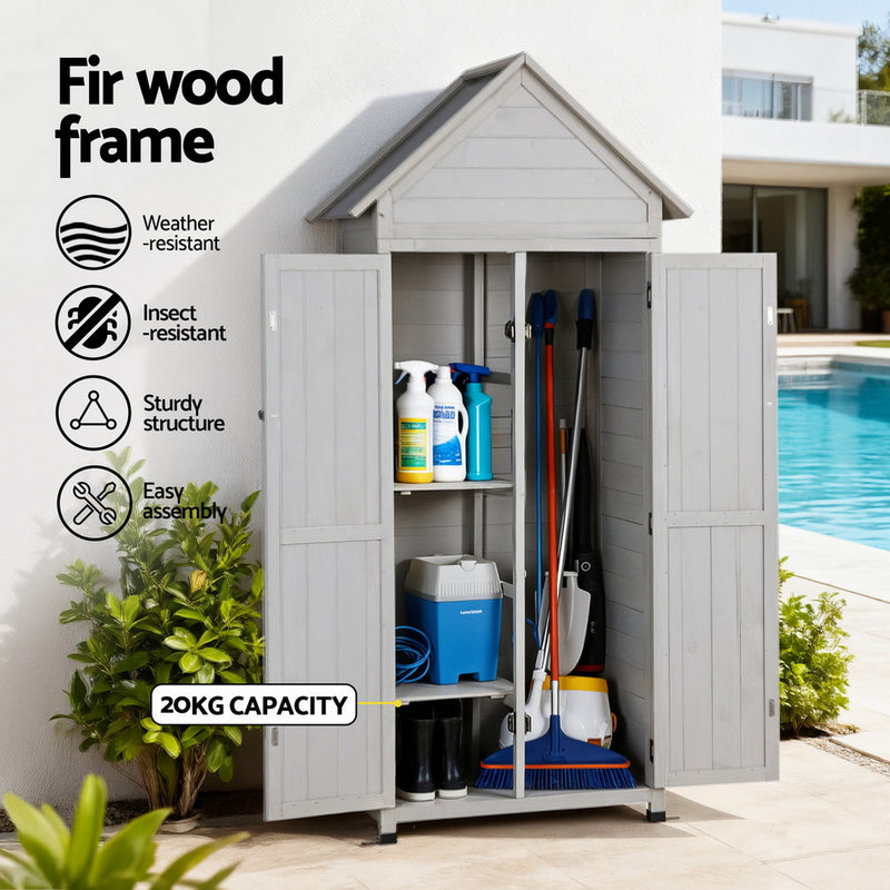 Gardeon Outdoor Storage Cabinet – Grey