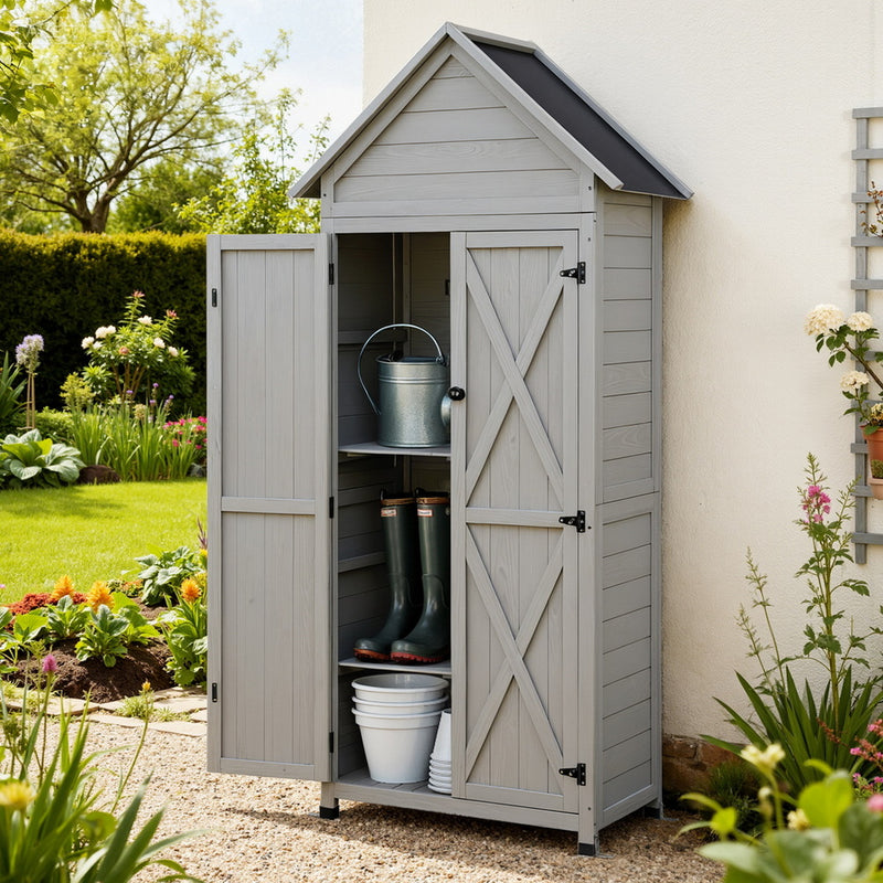 Gardeon Outdoor Storage Cabinet – Grey
