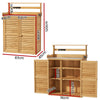 Gardeon Garden Storage Cabinet with Potting Bench & Shelves