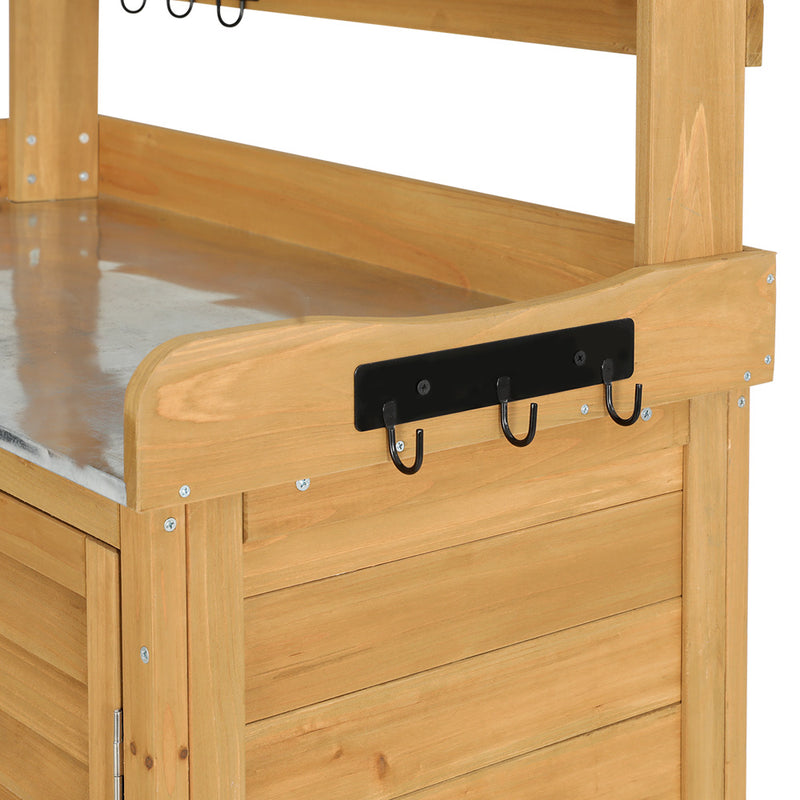 Gardeon Garden Storage Cabinet with Potting Bench & Shelves