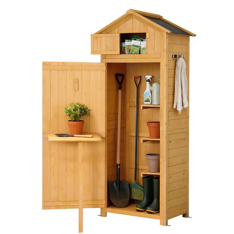 Gardeon Outdoor Storage Cabinet with Folding Table