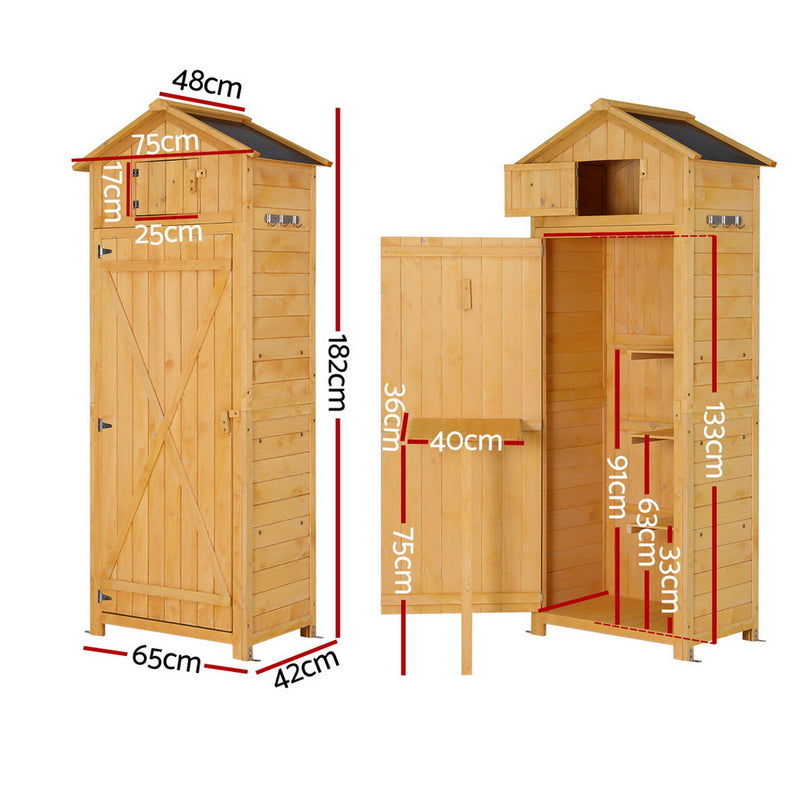 Gardeon Outdoor Storage Cabinet with Folding Table