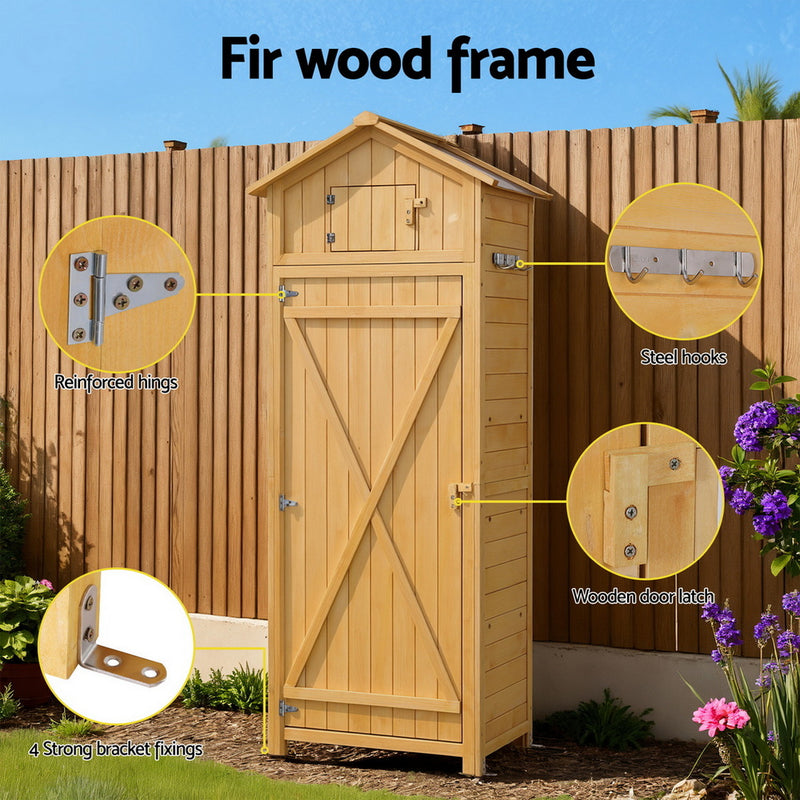 Gardeon Outdoor Storage Cabinet with Folding Table