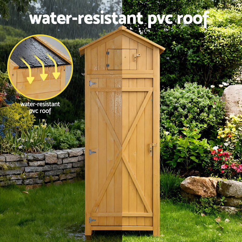 Gardeon Outdoor Storage Cabinet with Folding Table