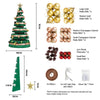 111cm Green Pre-Lit Honeycomb Paper Christmas Tree