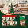 111cm Green Pre-Lit Honeycomb Paper Christmas Tree