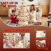 Pre-Lit Paper Christmas Tree Duo – 62cm & 114cm
